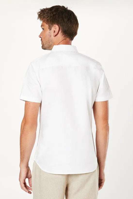 White Short Sleeve Oxford Shirt