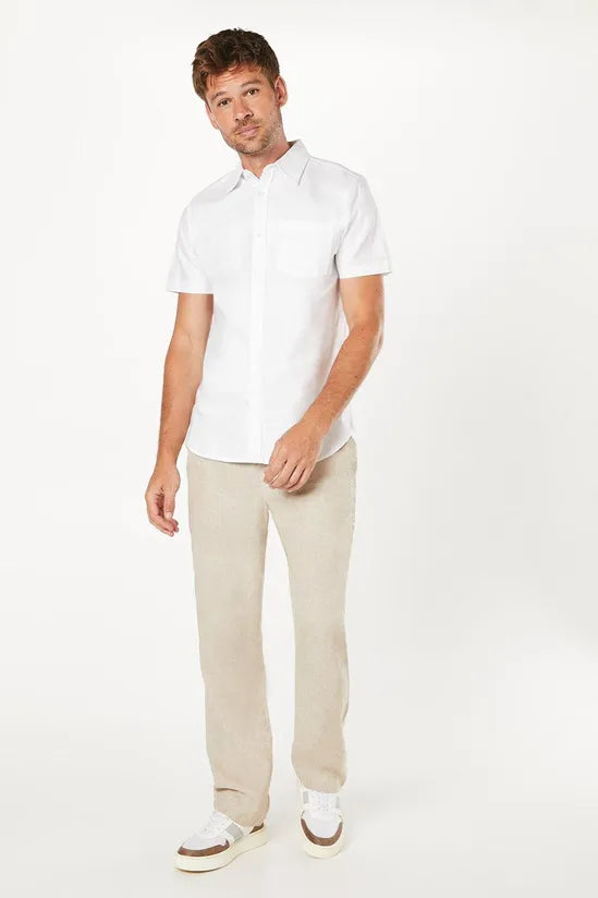 White Short Sleeve Oxford Shirt