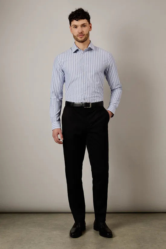 Blue Multi Stripe Slim Fit Shirt
